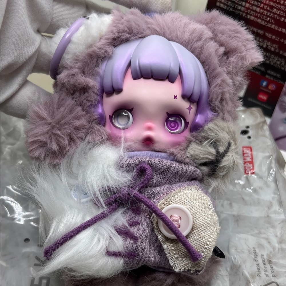 SkullPanda- Pop Mart -You Found Me! Plush Doll Pendant/Purse Charm-Ratty Bear - Picture 16 of 17